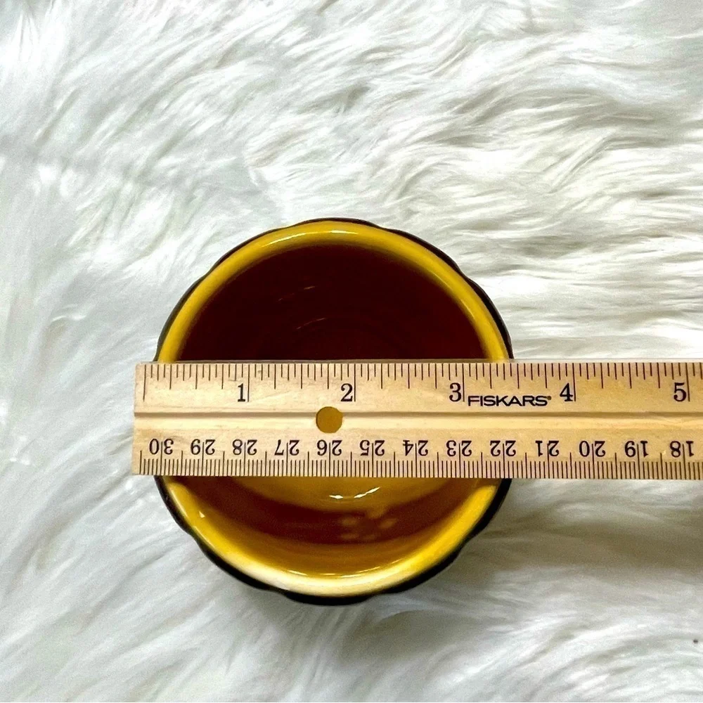 Ceramic Bowl Brown & Yellow Small - Picture 6 of 7